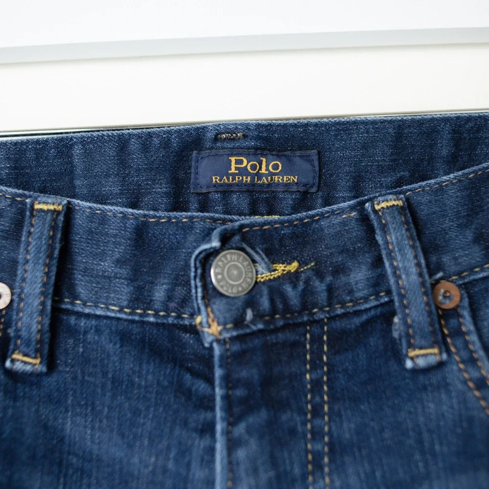 Polo Ralph Lauren Varick Slim Straight Mens 33x30 Blue Denim 5 Pocket